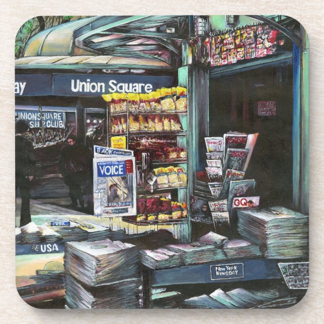 Chrysocolia Morning, Gewerkschaft Square, NYC Getränkeuntersetzer (Vorderseite)