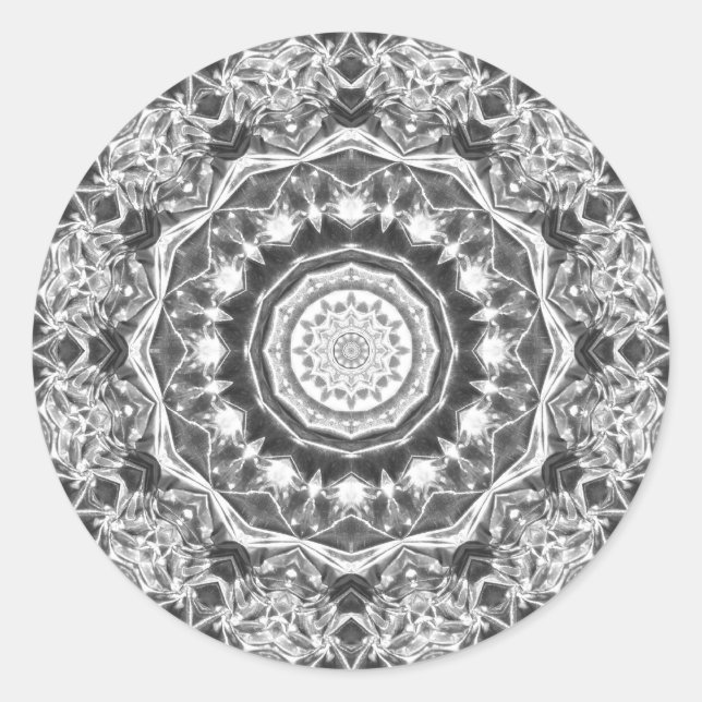 Chrystal Kaleidoskop 04 Runder Aufkleber (Vorderseite)