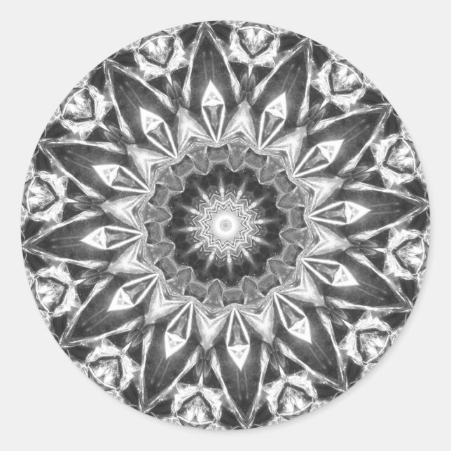 Chrystal Kaleidoskop 05 Runder Aufkleber (Vorderseite)