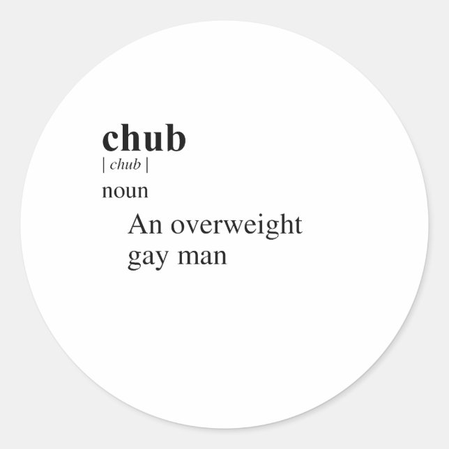 CHUB RUNDER AUFKLEBER (Vorderseite)