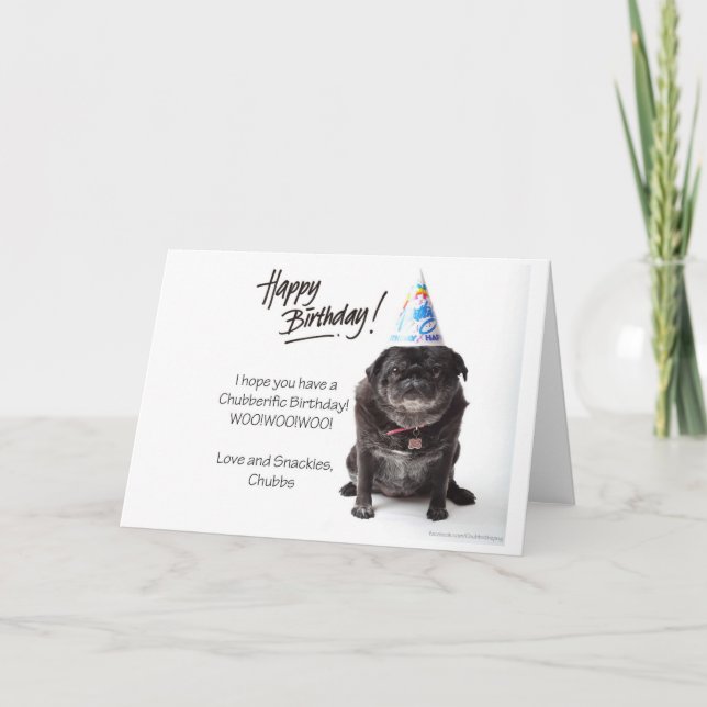 Chubbs la carte d'anniversaire de Wampug (Devant)