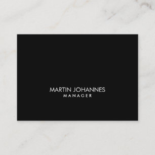 Chubby Beruflich Black Schlicht Business Card Visitenkarte