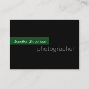 Chubby Black Green Trend Carte de visite de photog