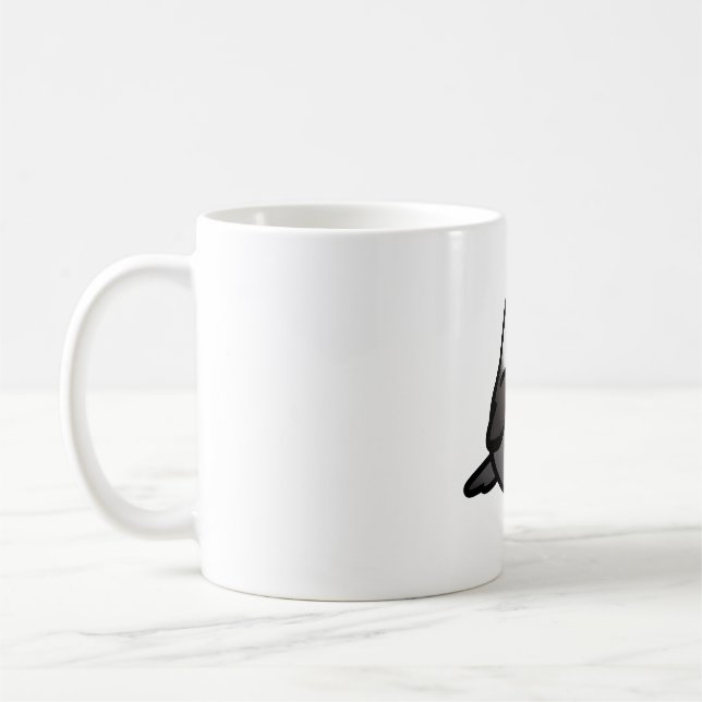 Chubby Black masked Mauve Gray Lovebird Kaffeetasse (Links)
