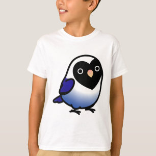 Chubby Black maskiert Violet Lovebird T-Shirt