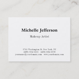 Chubby Black & White Make up Artist Modernes Schli Visitenkarte