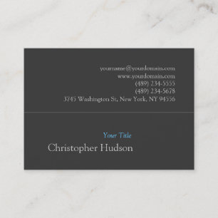 Chubby Blue Gray Attraktive Business Card Visitenkarte