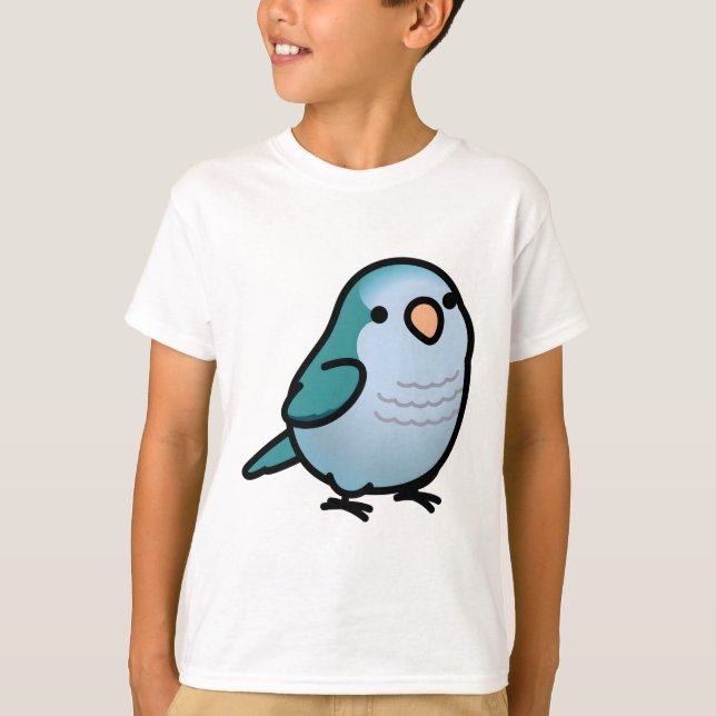 Chubby Blue Quaker Parrot T-Shirt (Vorderseite)