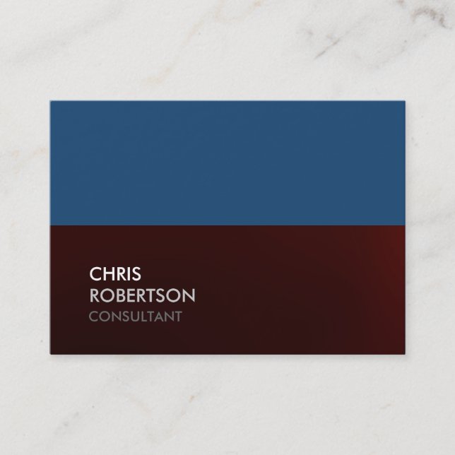 Chubby Blue Red Attractive Chic Business Card Visitenkarte (Vorderseite)