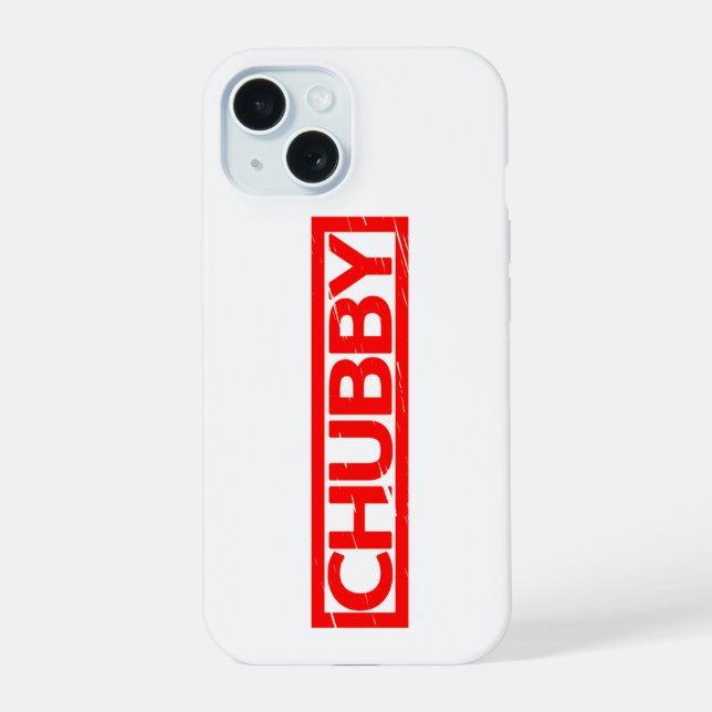 Chubby-Briefmarke iPhone 15 Hülle (Rückseite)