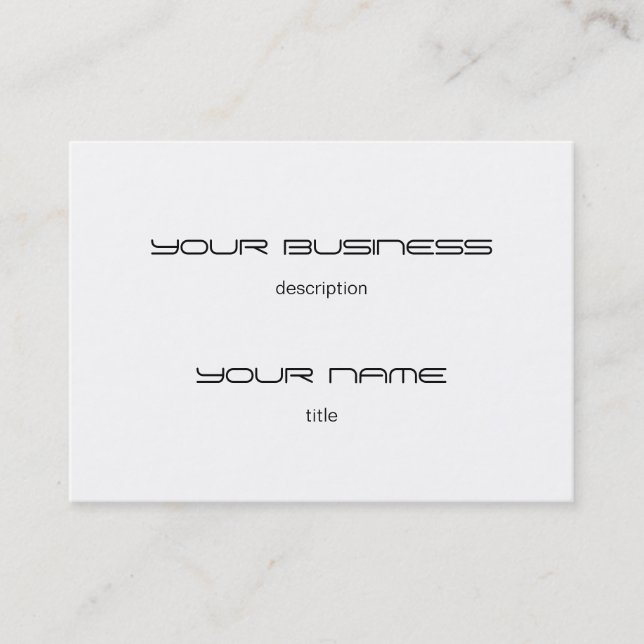 Chubby Business Card Vorlage Premium stark weiß Visitenkarte (Vorderseite)