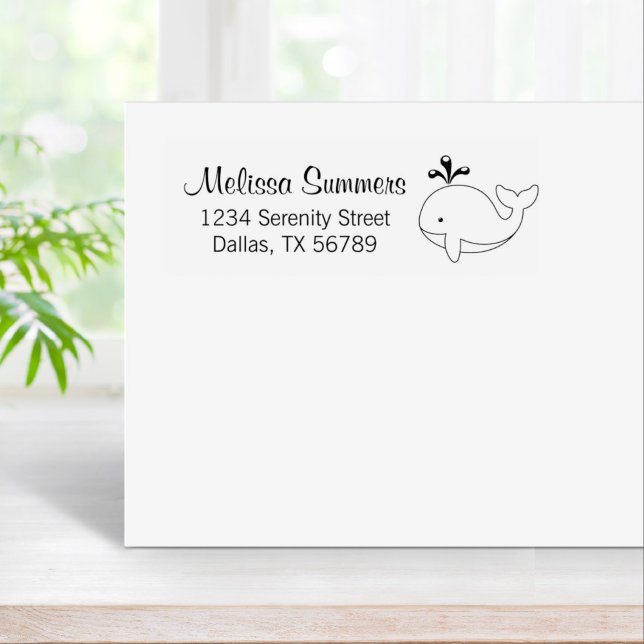 Chubby Cartoon Whale Adresse Gummistempel (Von Creator hochgeladen)