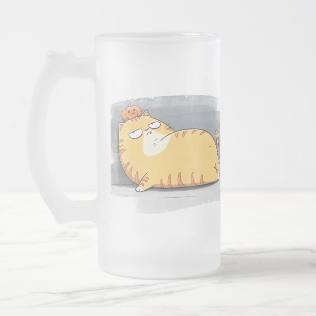 Chubby Cat Café compagnon Mug (Gauche)