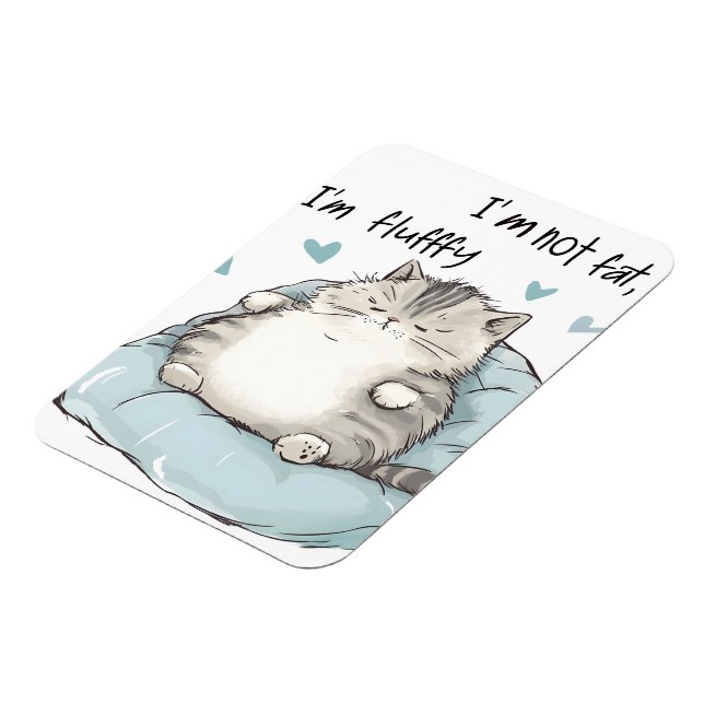 Chubby Cat Chill Vibes Magnet (Linke Seite)