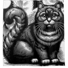 Chubby Cat Duschvorhang