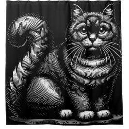 Chubby Cat Duschvorhang