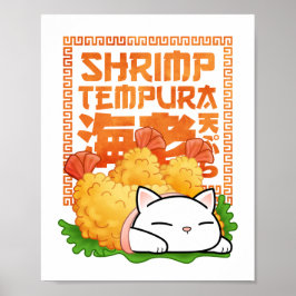 Chubby Cat Shrimp Tempura Poster