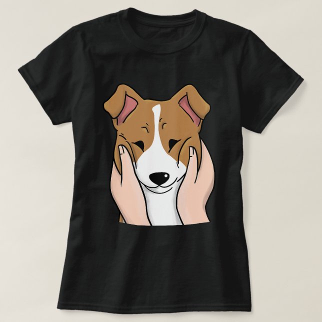 Chubby Cheek Jack Russell Terrier Dog T-Shirt (Design vorne)