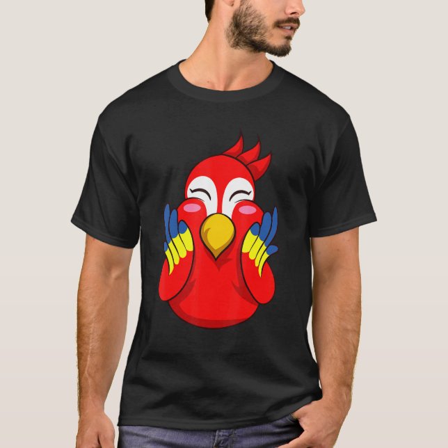 Chubby Cheeks Parrot T T-Shirt (Vorderseite)