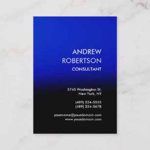 Chubby Clean Blue Black Manager Business Card Visitenkarte
