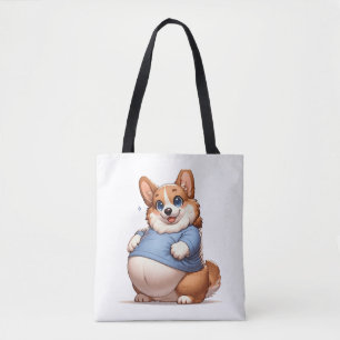 Chubby Corgi Lover T - Shirt - Niedlicher Hundeent Tasche