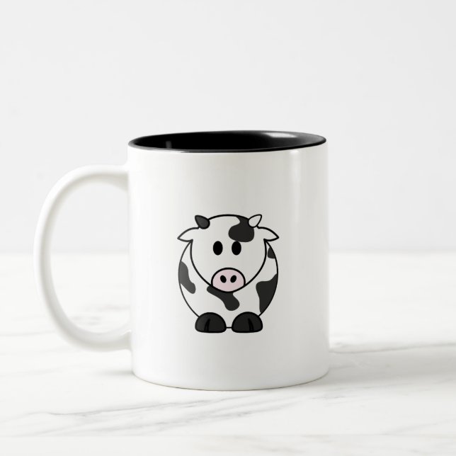 Chubby Cow Kawaii Mug Zweifarbige Tasse (Links)