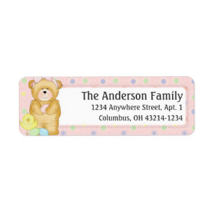 Chubby Cubby Easter Teddy Bear d3 Étiquette de adr