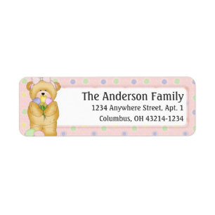 Chubby Cubby Easter Teddy Bear d5 Étiquette de adr