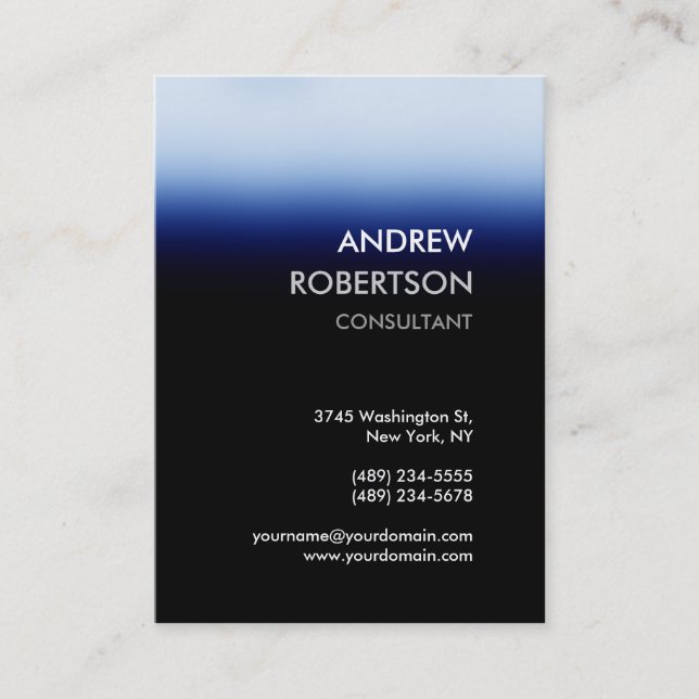 Chubby Dark Blue Black Manager Business Card Visitenkarte (Vorderseite)