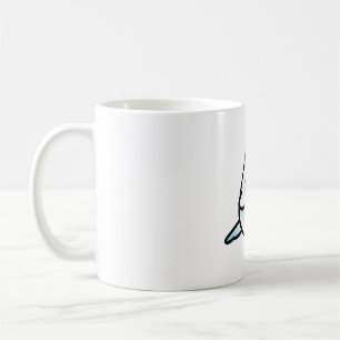 Chubby Dominant Pied Sky-blue Budgie - Female Kaffeetasse