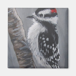 Chubby Downy Woodpecker - Magnet