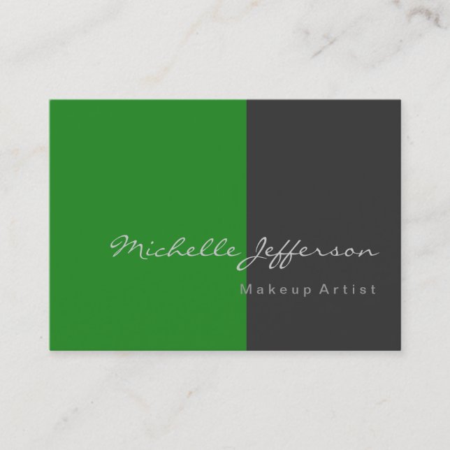 Chubby Forest Green Gray Attraktive Visitenkarte (Vorderseite)