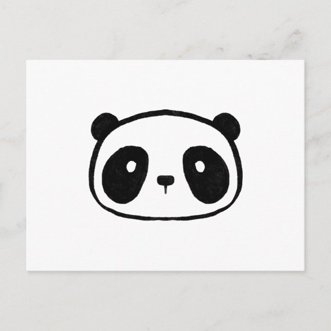 Chubby Giant Panda Cartoon Face Postkarte (Vorderseite)