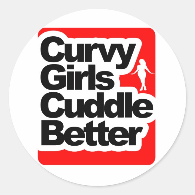 Chubby Girls Cuddle Better Runder Aufkleber (Vorderseite)