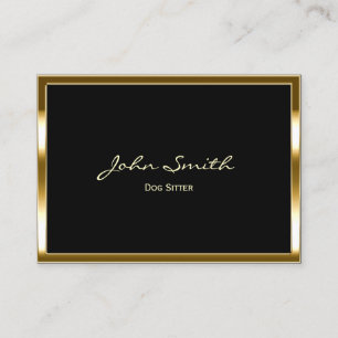 Chubby Gold Border Hund Sitter Business Card Visitenkarte