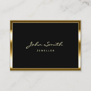 Chubby Gold Border Juwelier Business Card Visitenkarte