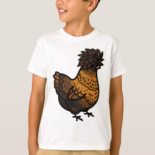 Chubby Golden Poly Chicken T-Shirt (Vorderseite)
