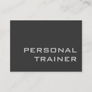 Chubby Grau Fitness Trainer Moderne Visitenkarte