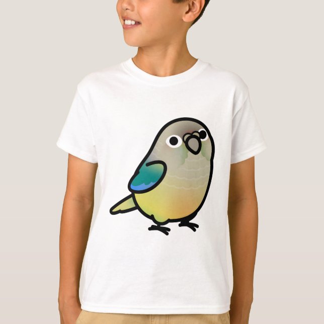 Chubby Green Cheek Türkis Ananas Conure T-Shirt (Vorderseite)