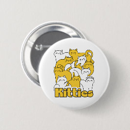 Chubby Kätzchen Design - Adorable Car Art Button