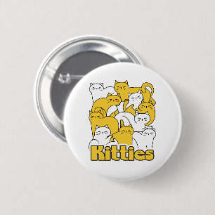 Chubby Kätzchen Design - Adorable Car Art Button
