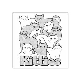 Chubby Kätzchen Design - Adorable Car Art Gummistempel
