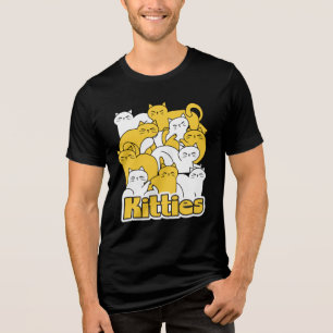 Chubby Kätzchen Design - Adorable Car Art Tri-Blend Shirt