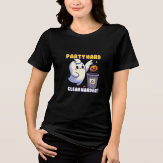 Chubby Kawaii Ghost Müller mit Weisheit Tri-Blend Shirt