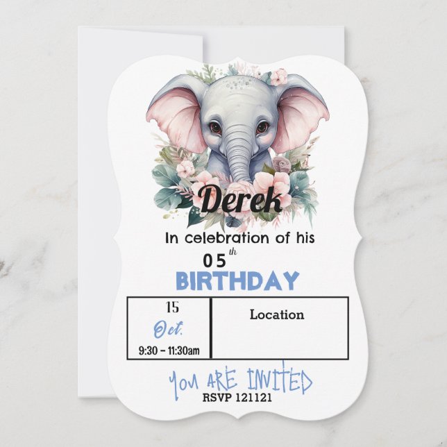 Chubby-Kind Einladung (Vorderseite)