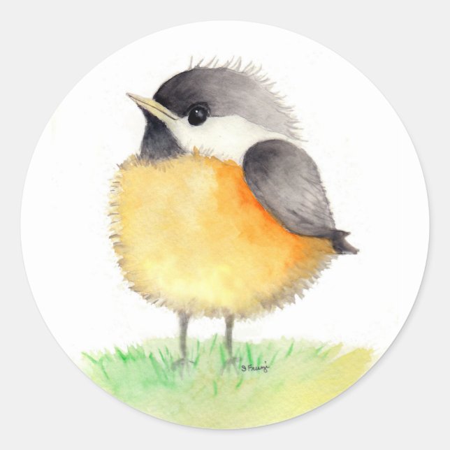 Chubby Little Chickadee Sticker (Vorderseite)