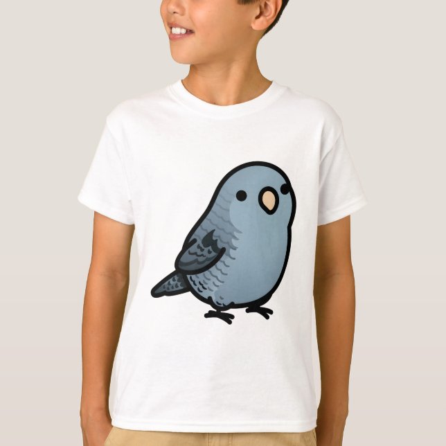 Chubby Mauve linearen Parakeet T-Shirt (Vorderseite)
