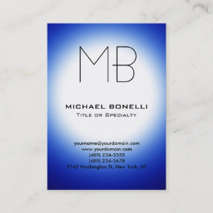 Chubby moderne bleu blanc carte de visite