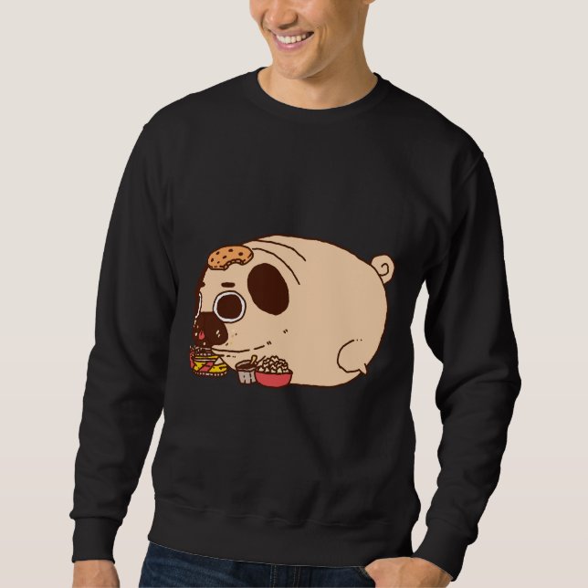 Chubby Mops isst klassischen T - Shirt 886 (Vorderseite)