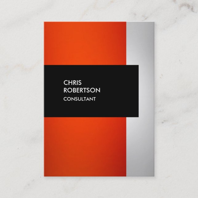 Chubby Orange Gray Black Creative Business Card Visitenkarte (Vorderseite)